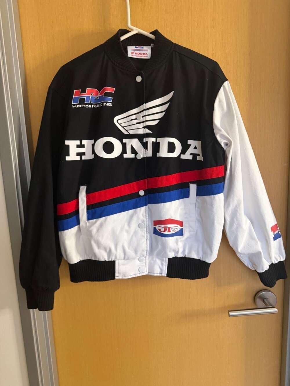 JT Racing Womens Vintage-style Honda Racing Bomber Jacket Size Medium Motocross - Picture 10 of 11